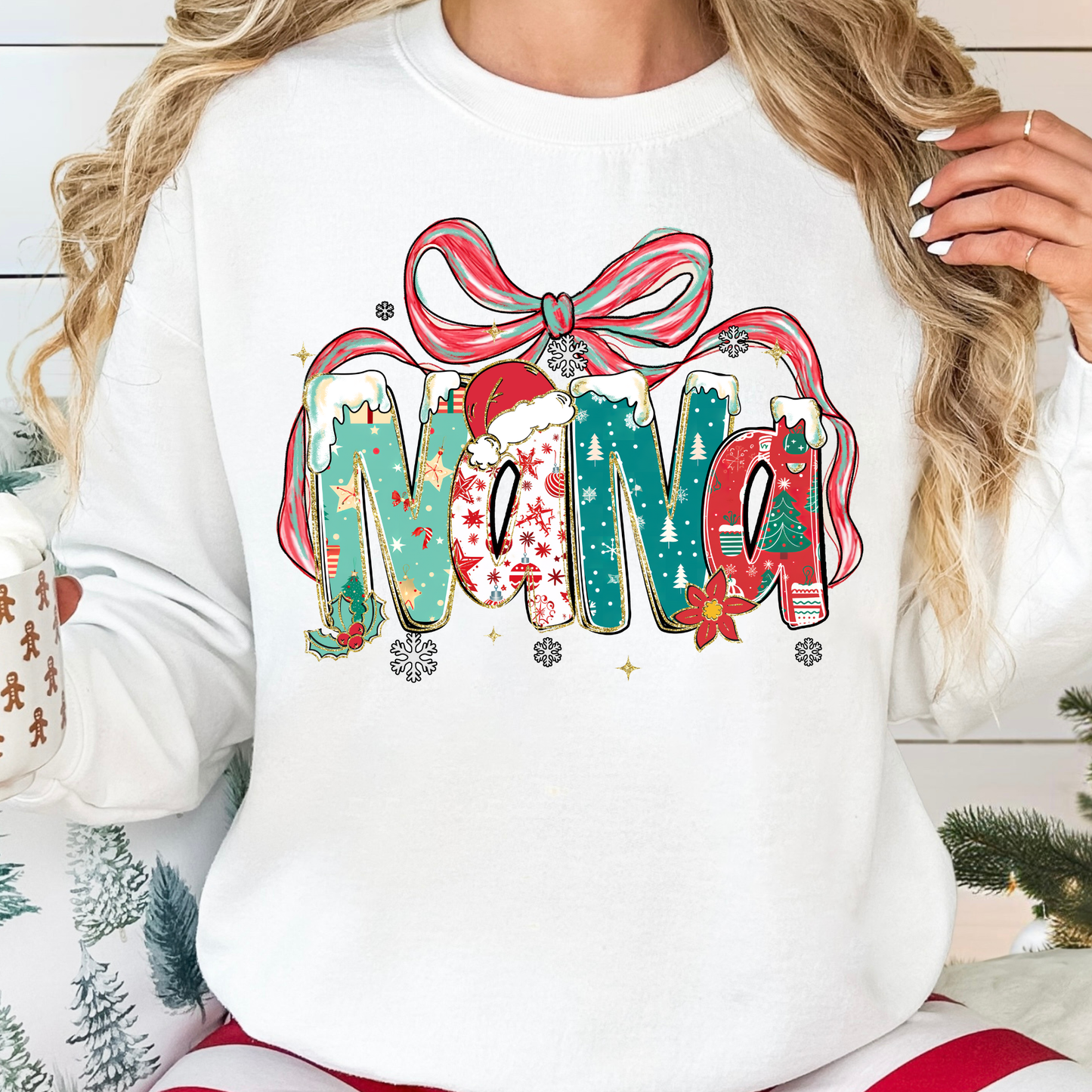 Christmas Nana Full Color DTF Transfer