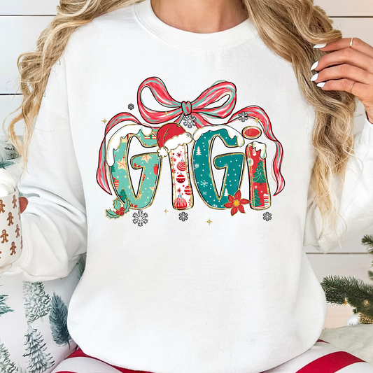 Christmas Gigi Full Color DTF Transfer