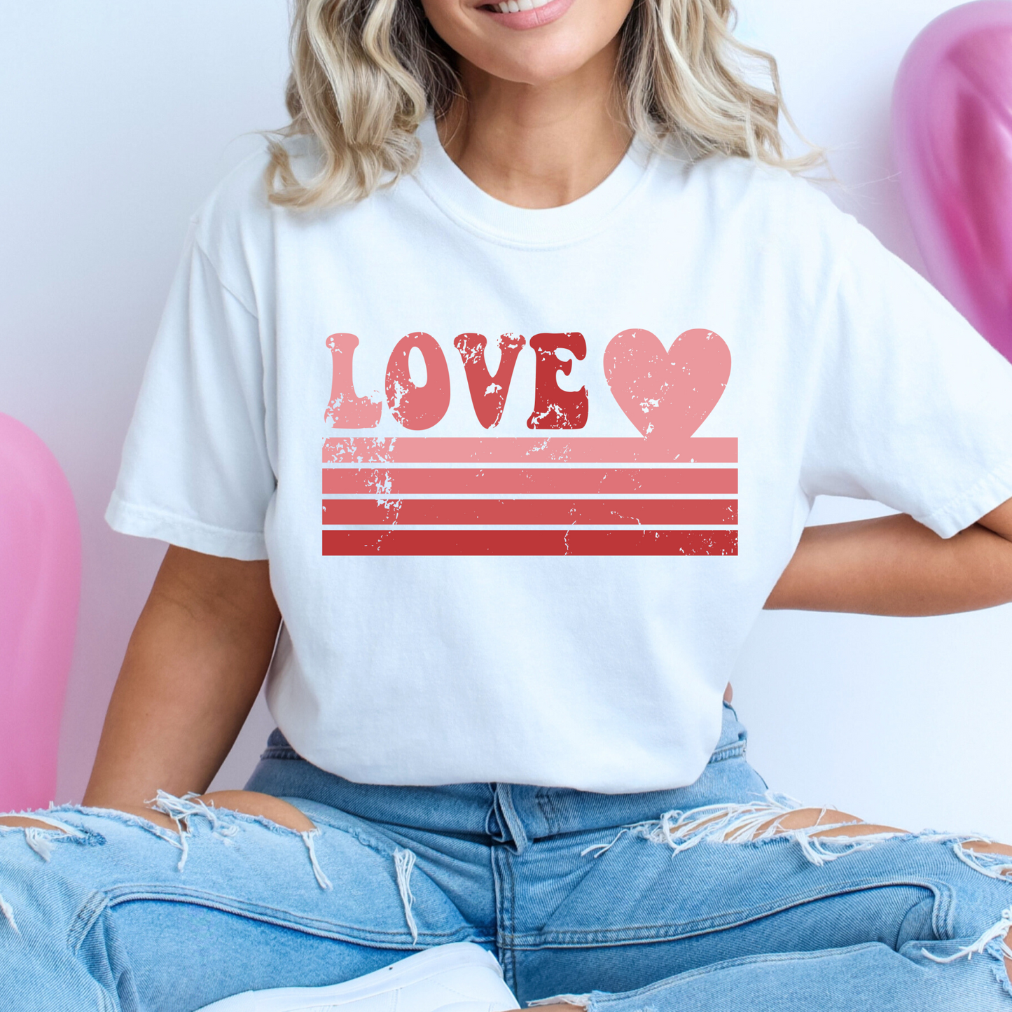 Love (w/Heart & 3 Underlines) Full Color DTF Transfer