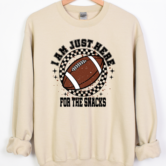 Im Just Here For The Snacks Football Full Color DTF Transfer