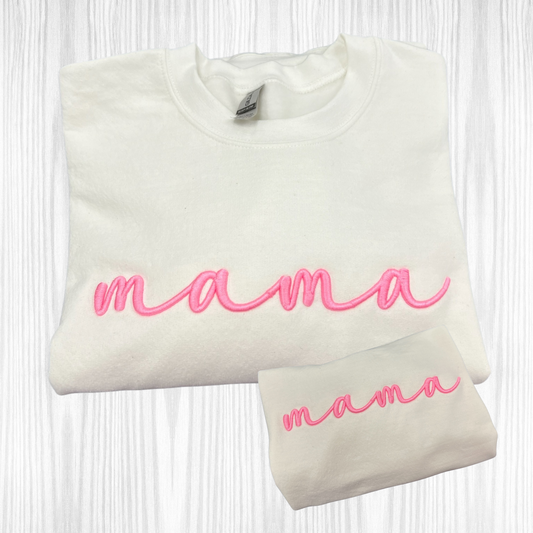 3D Puff Embroidered Sweatshirt/T-Shirt (ANY SINGLE ONE LINE WORD)