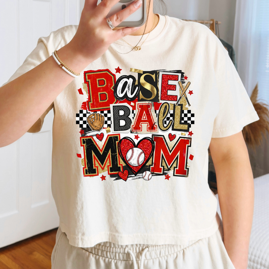 Baseball Mom (Scrapbook) Full Color DTF Transfer