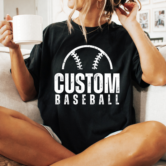 Custom Baseball (EDITABLE) Full Color DTF Transfer