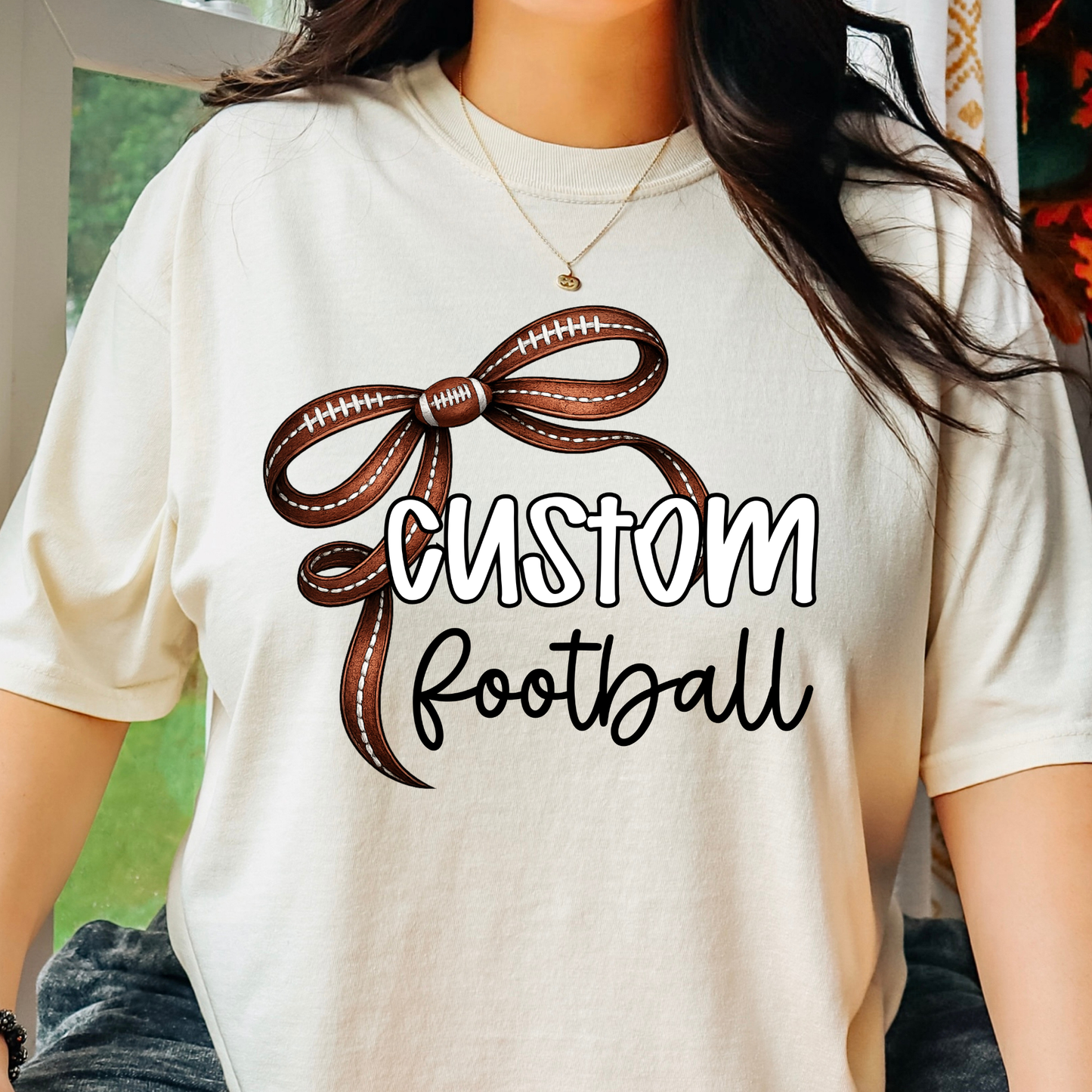 Custom Football (EDITABLE) Full Color DTF Transfer
