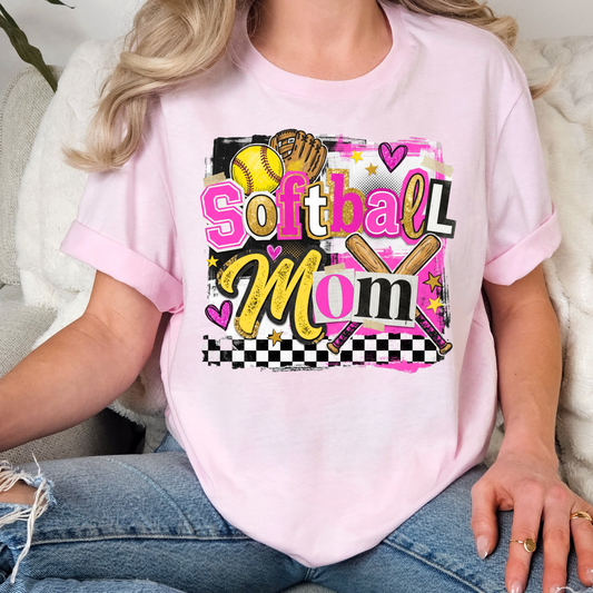 Softball Mom (Scrapbook) Full Color DTF Transfer