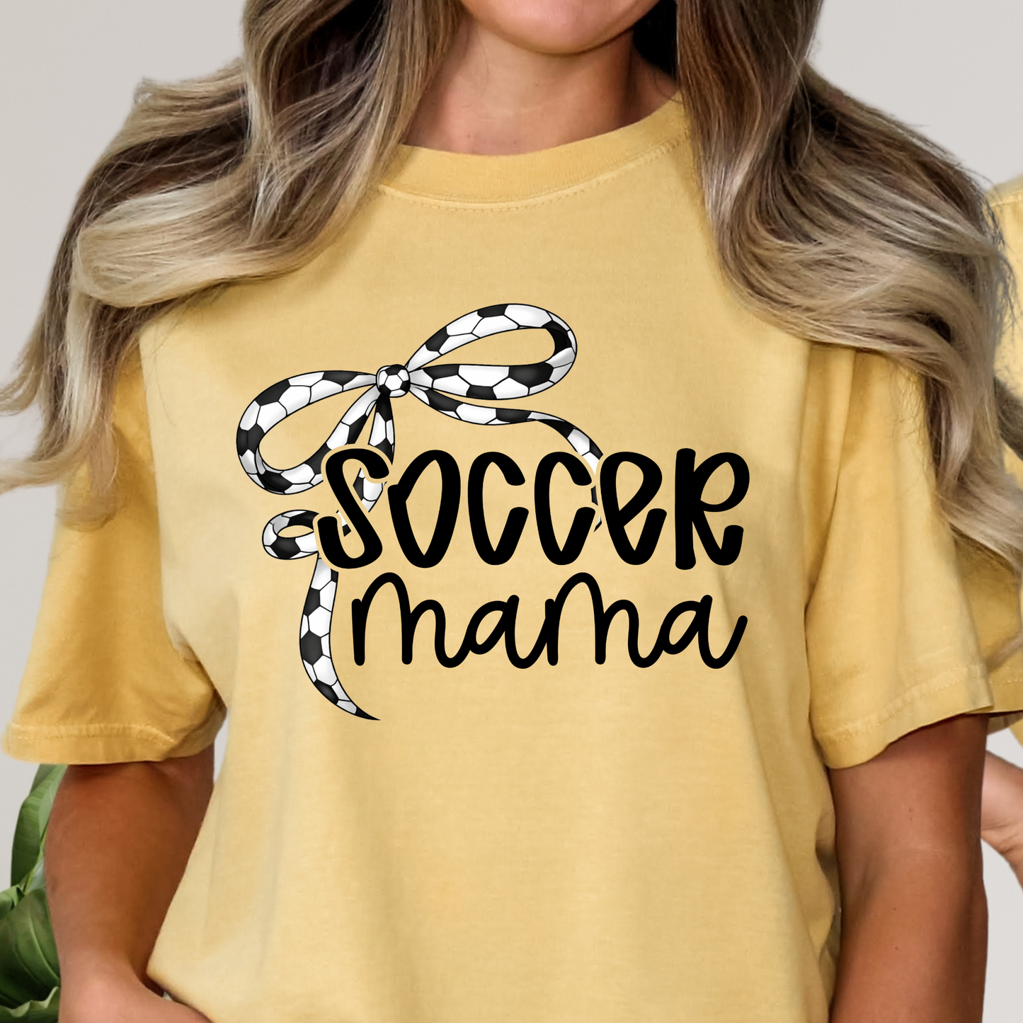 Soccer Mama Bow Full Color DTF Transfer