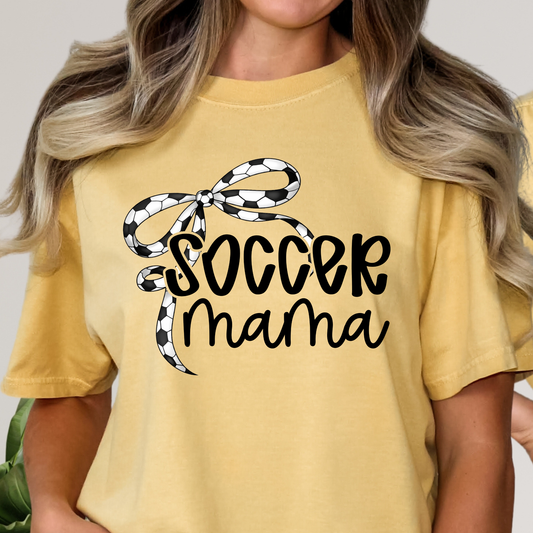 Soccer Mama Bow Full Color DTF Transfer