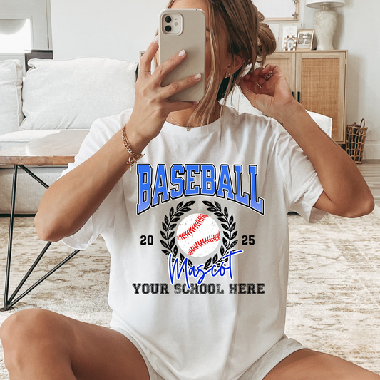 Baseball Wreath Design (EDITABLE) Full Color DTF Transfer