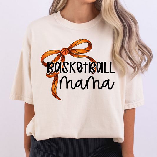Basketball Mama Bow (EDITABLE) Full Color DTF Transfer