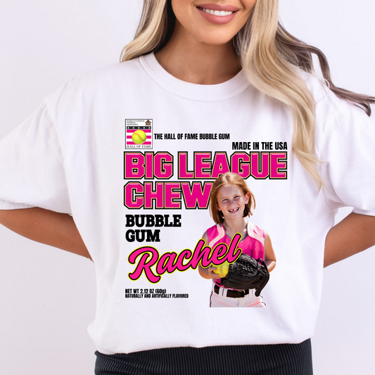 Big League Chew Softball Personal Picture (READ DESCRIPTION) Full Color DTF Transfer