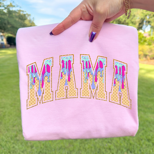 Drippy Cone Mama (Purple/Pink/Blue) Full Color DTF Transfer