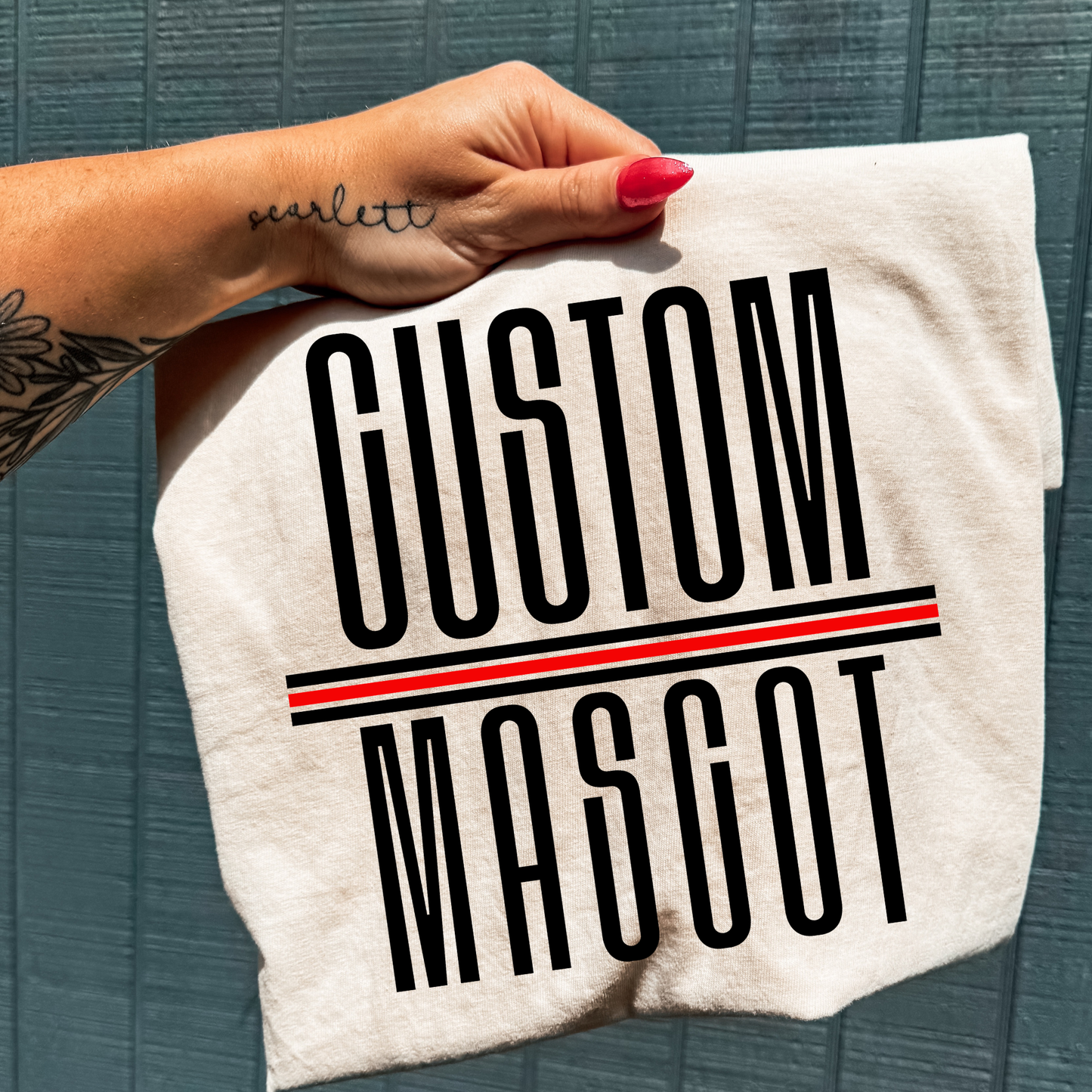 Custom (Striped) Mascot (EDITABLE) Full Color DTF Transfer