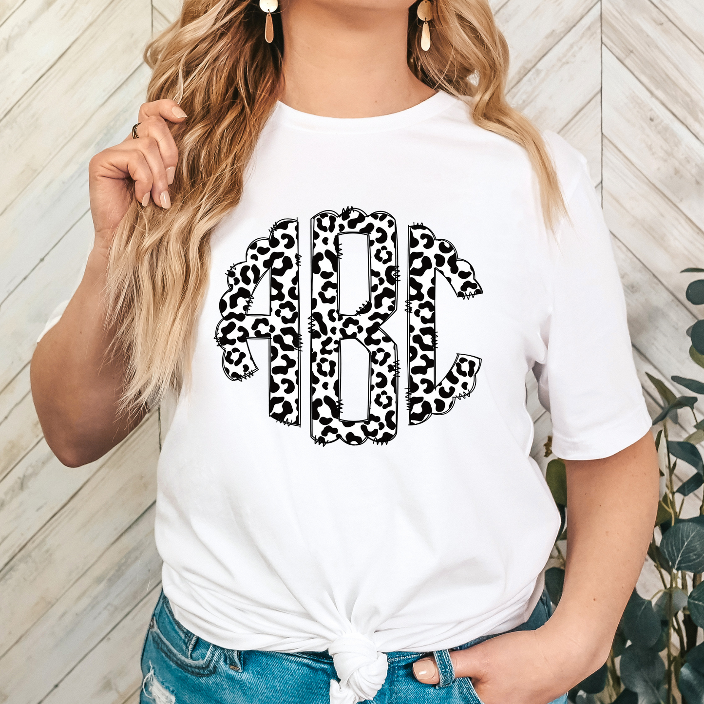 Leopard Personalized Monogram Full Color DTF Transfer