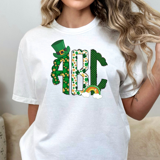 St Patrick's Personalized Monogram Full Color DTF Transfer