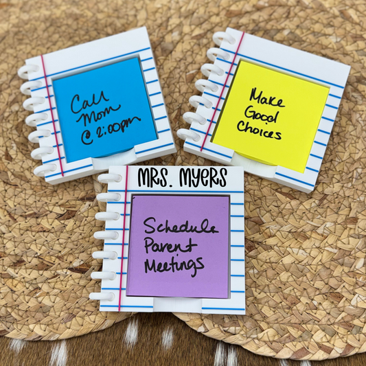 3D Printed Spiral Notebook Sticky Holder