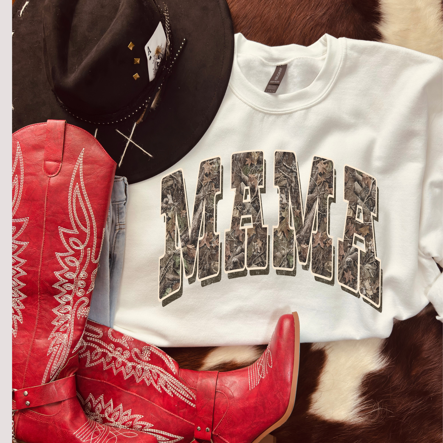 Arched Camo Mama Full Color DTF Transfer