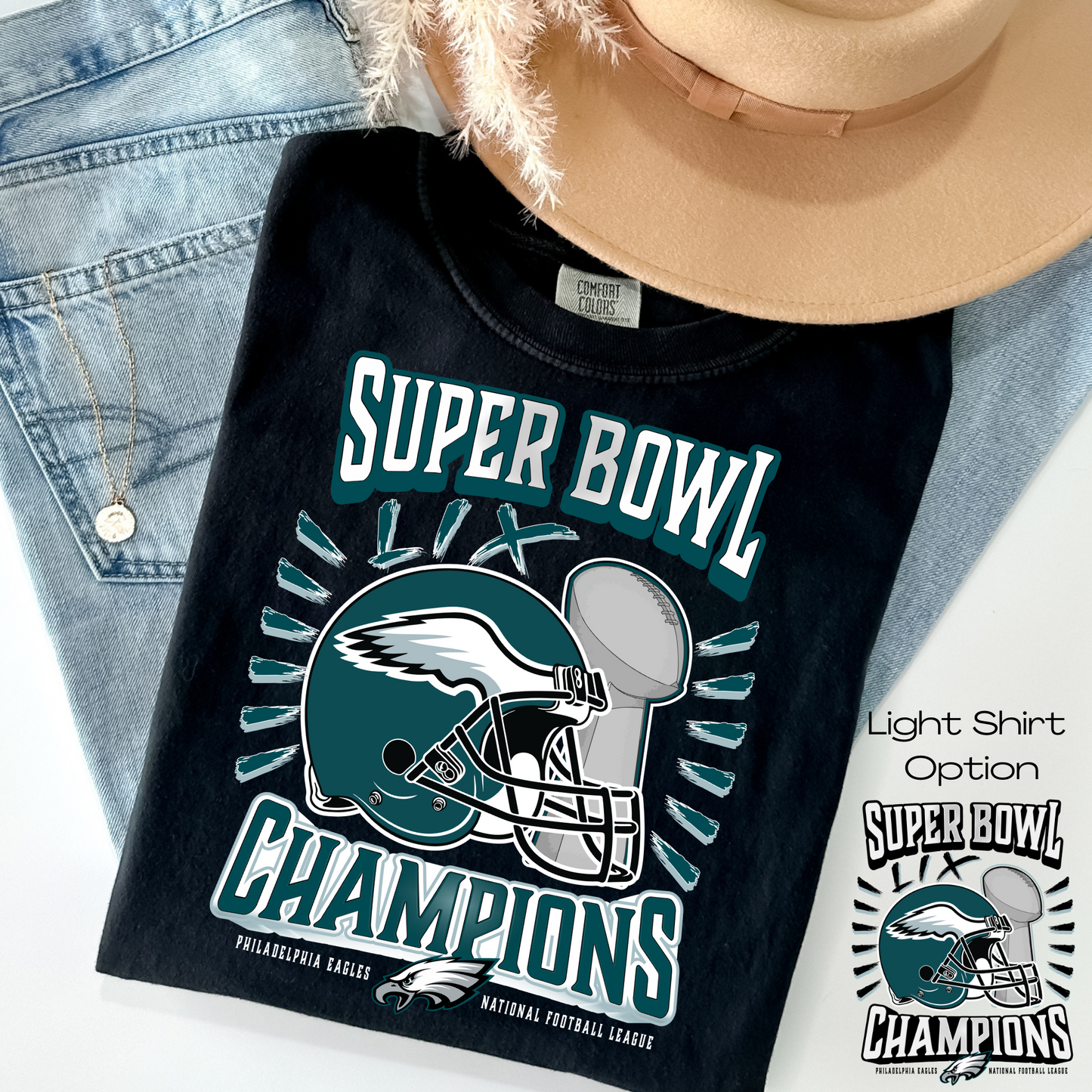 Super Bowl Champions 2025 (WINNER ONLY WILL SHIP) Full Color DTF Transfer