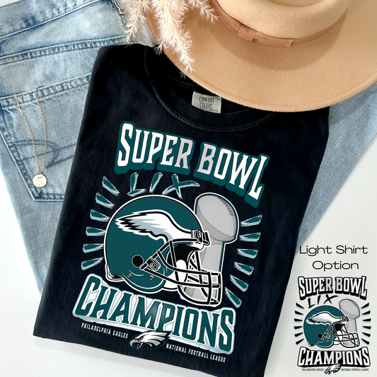 Super Bowl Champions 2025 (WINNER ONLY WILL SHIP) Full Color DTF Transfer