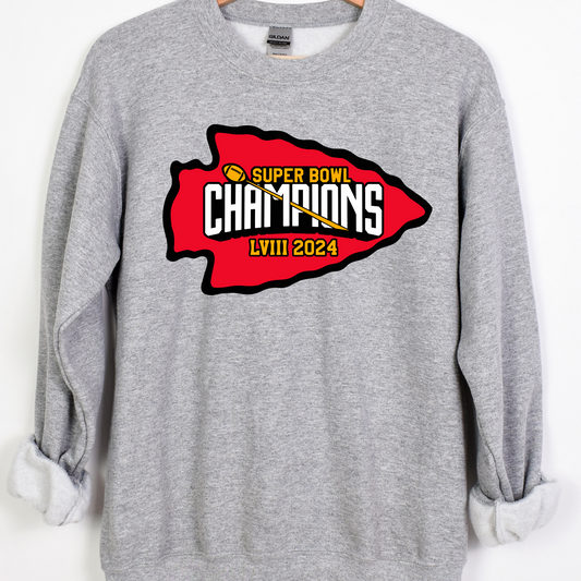 Superbowl Champions KC LVIII 2024 (Arrowhead) Full Color DTF Transfer