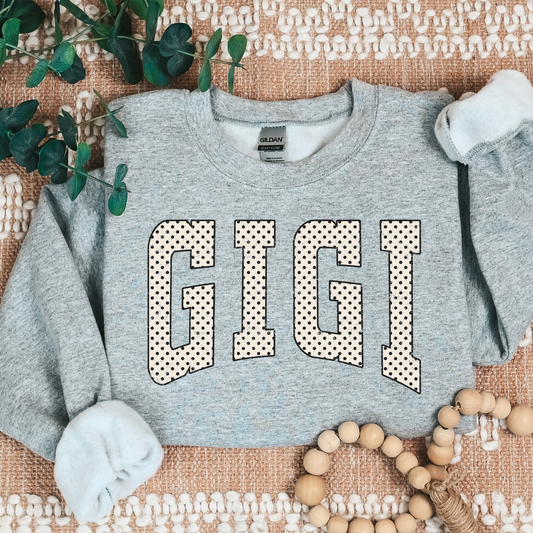 Polka Dot Gigi (Varsity) Full Color DTF Transfer