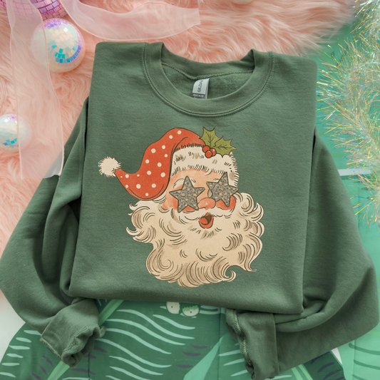 Vintage Santa (Star Eyes) Full Color DTF Transfer