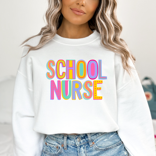 School Nurse (Marquee Style) Full Color DTF Transfer