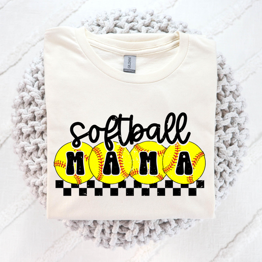 Softball Mama Full Color DTF Transfer