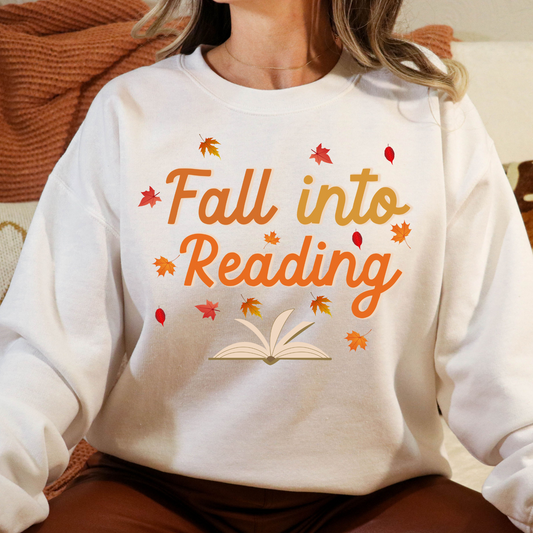 Fall Into Reading Full Color DTF Transfer