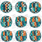 Checkered Circle Blue/Orange Grade (MULTI GRADE OPTIONS) Checkered Back To School Full Color DTF Transfers