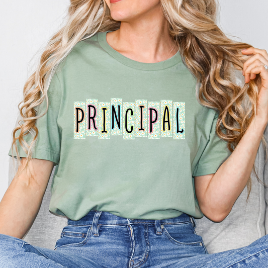 Principal (Floral Boxed) Full Color DTF Transfer