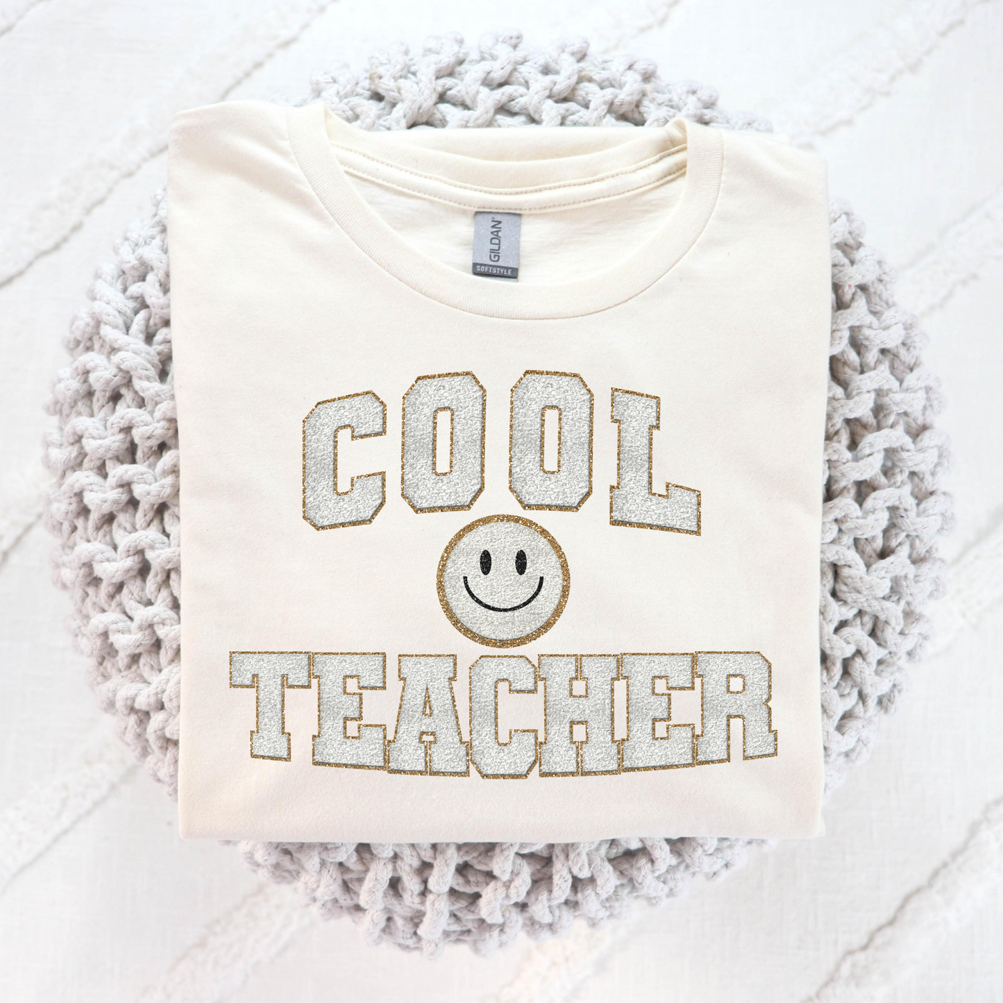 Cool Teacher (Smiley) Full Color DTF Transfer