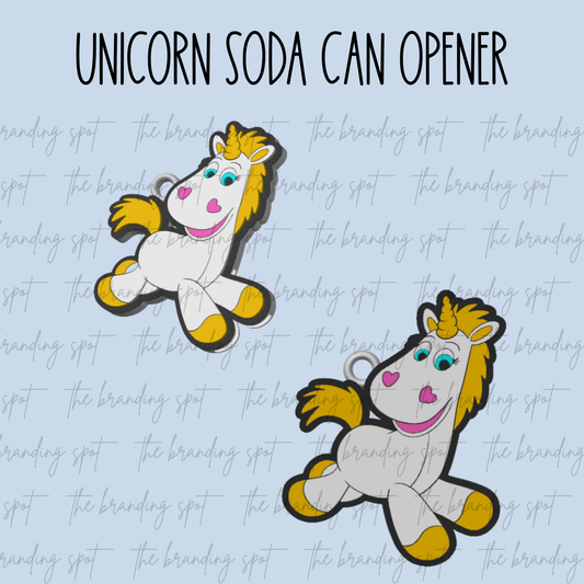 Unicorn Soda Can Tab Opener Keychain