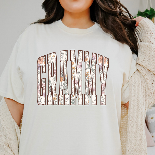 Floral Grammy Full Color DTF Transfer