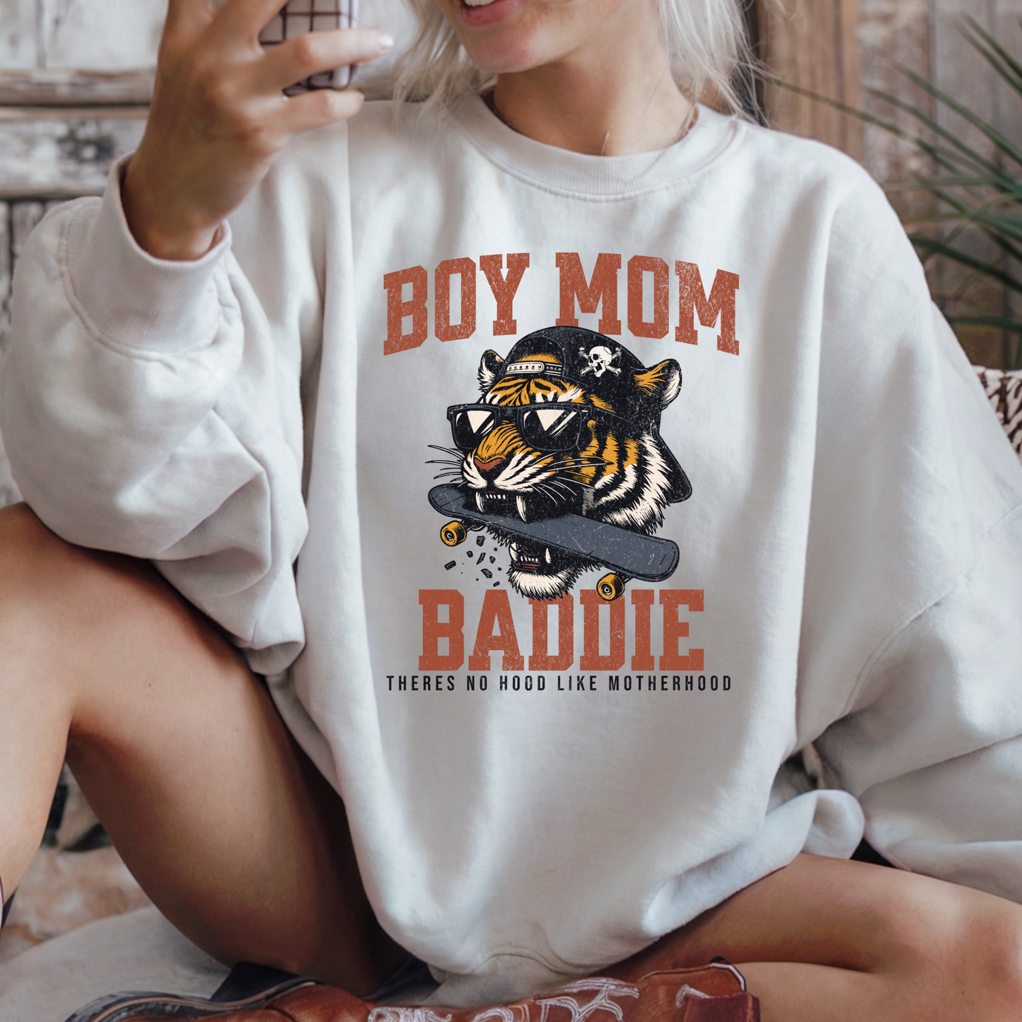 Boy Mom Baddie Full Color DTF Transfer