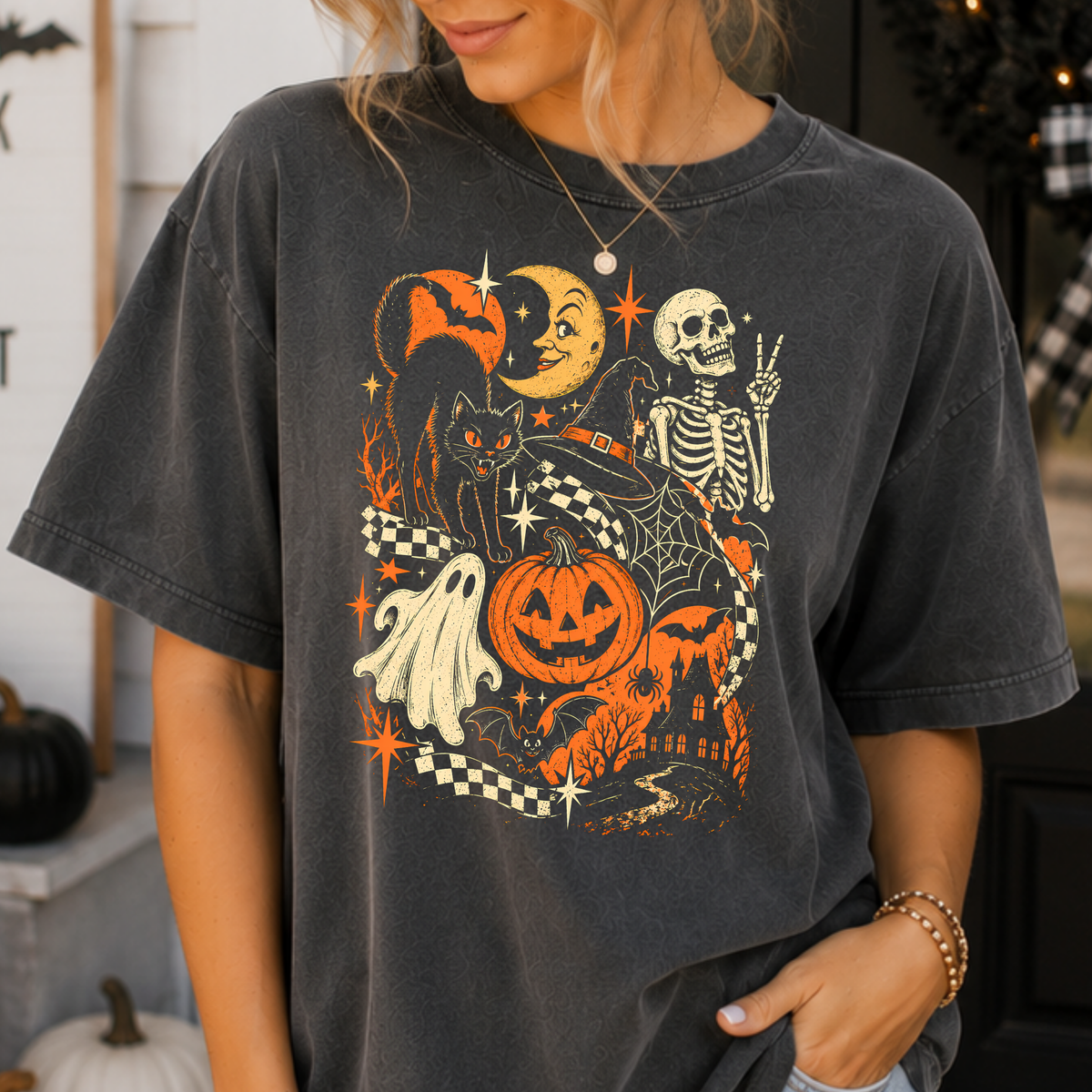 Halloween Collage (Halftone) Full Color DTF Transfer