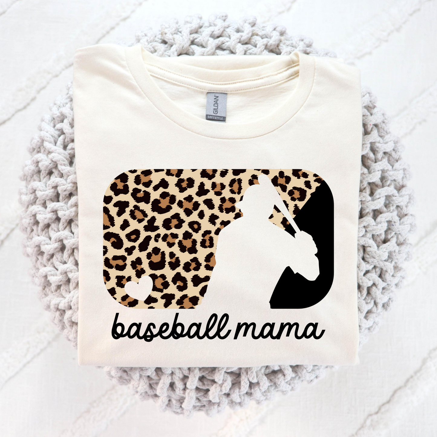 Baseball Mom (Leopard/Black) Full Color DTF Transfer