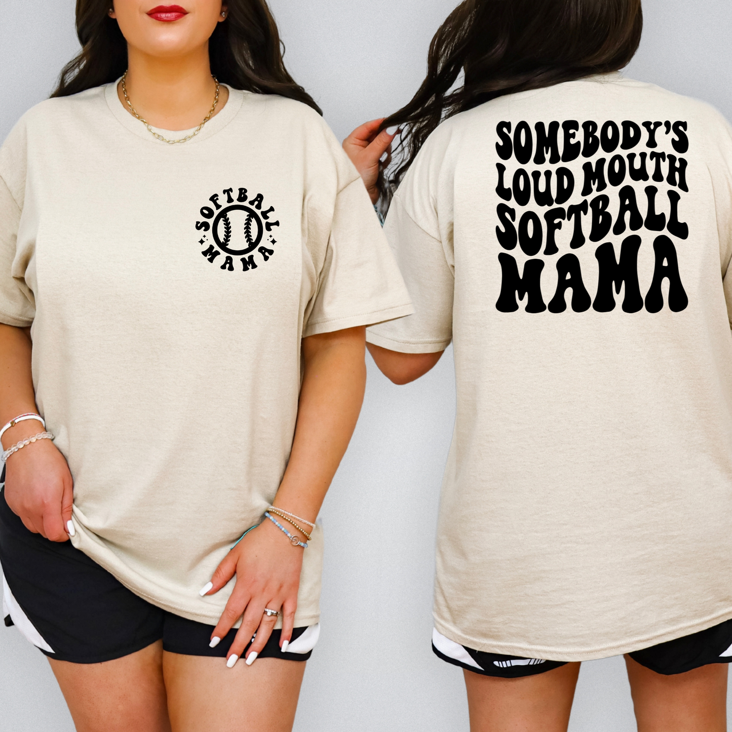 Somebody's Loud Mouth Softball Mama Full Color DTF Transfer