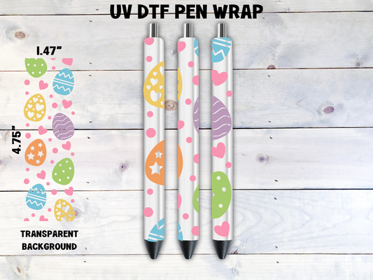 Eater Eggs & Hearts UV DTF Pen Wrap Transfer