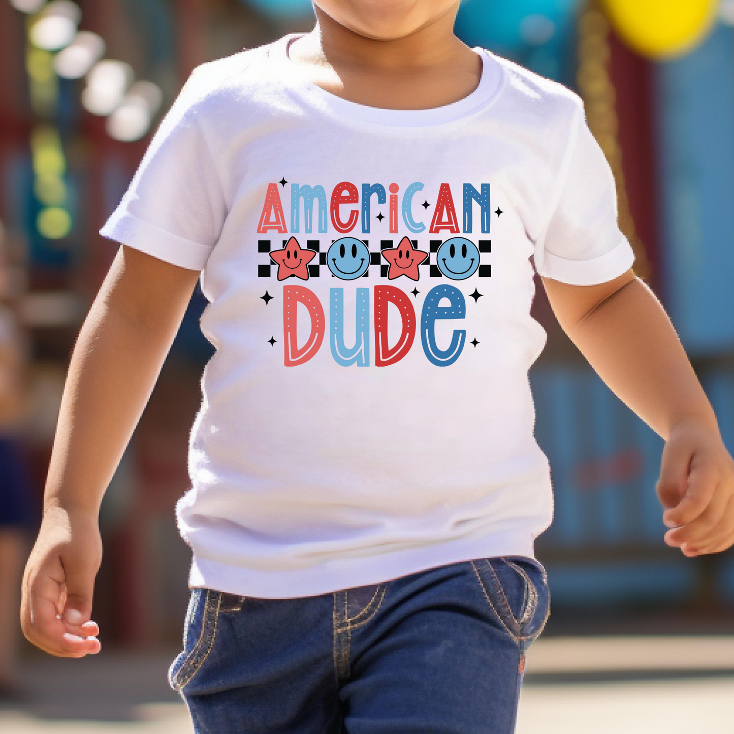 American Dude Full Color DTF Transfer