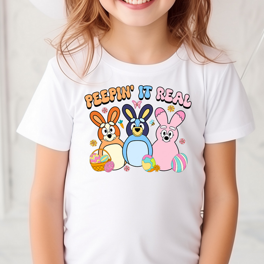 Peepin' It Real Bluey Full Color DTF Transfer