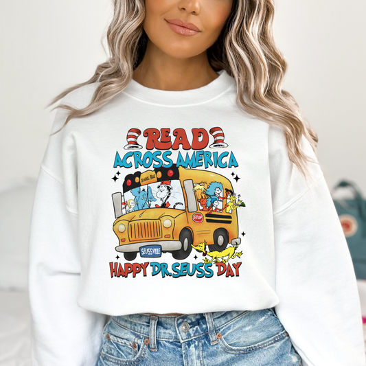 Happy Dr. Seuss Day (Read Across America Day) Full Color DTF Transfer