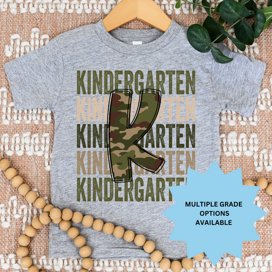 Camo Repeat Grade (MULTI GRADE OPTIONS)  Back To School Full Color DTF Transfers