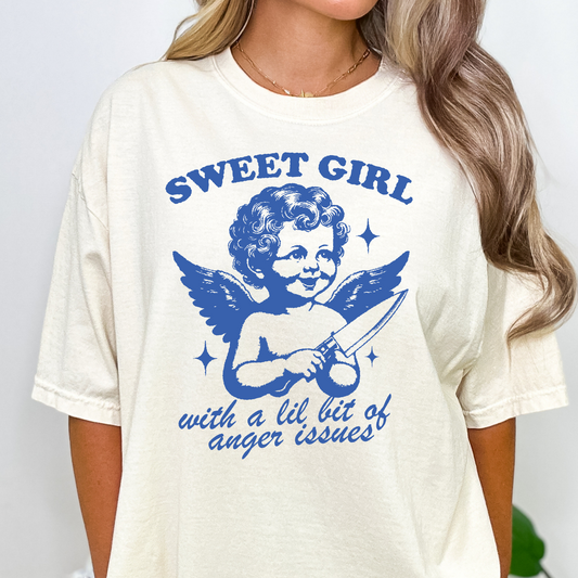 Sweet Girl With a Lil Bit Of Anger Issues Full Color DTF Transfer