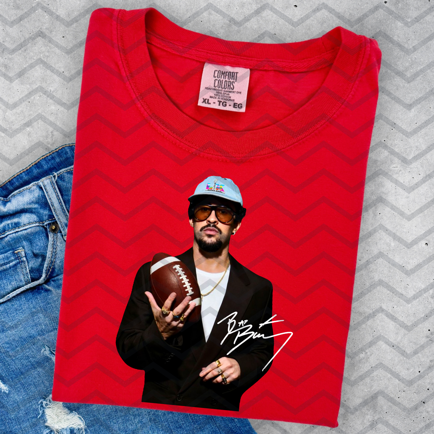 Bad Bunny Signature (LIX Bunny Bowl) Full Color DTF Transfer