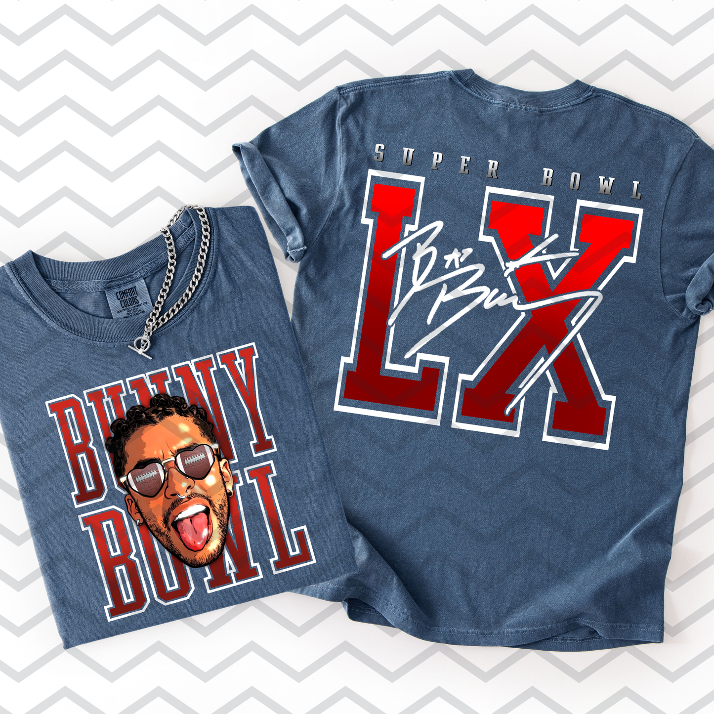 Bunny Bowl Signature (Front/Back Options - LIX) Full Color DTF Transfer
