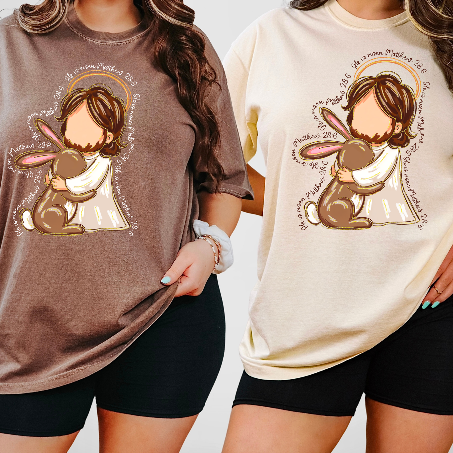 Jesus Holding Bunny Full Color DTF Transfer
