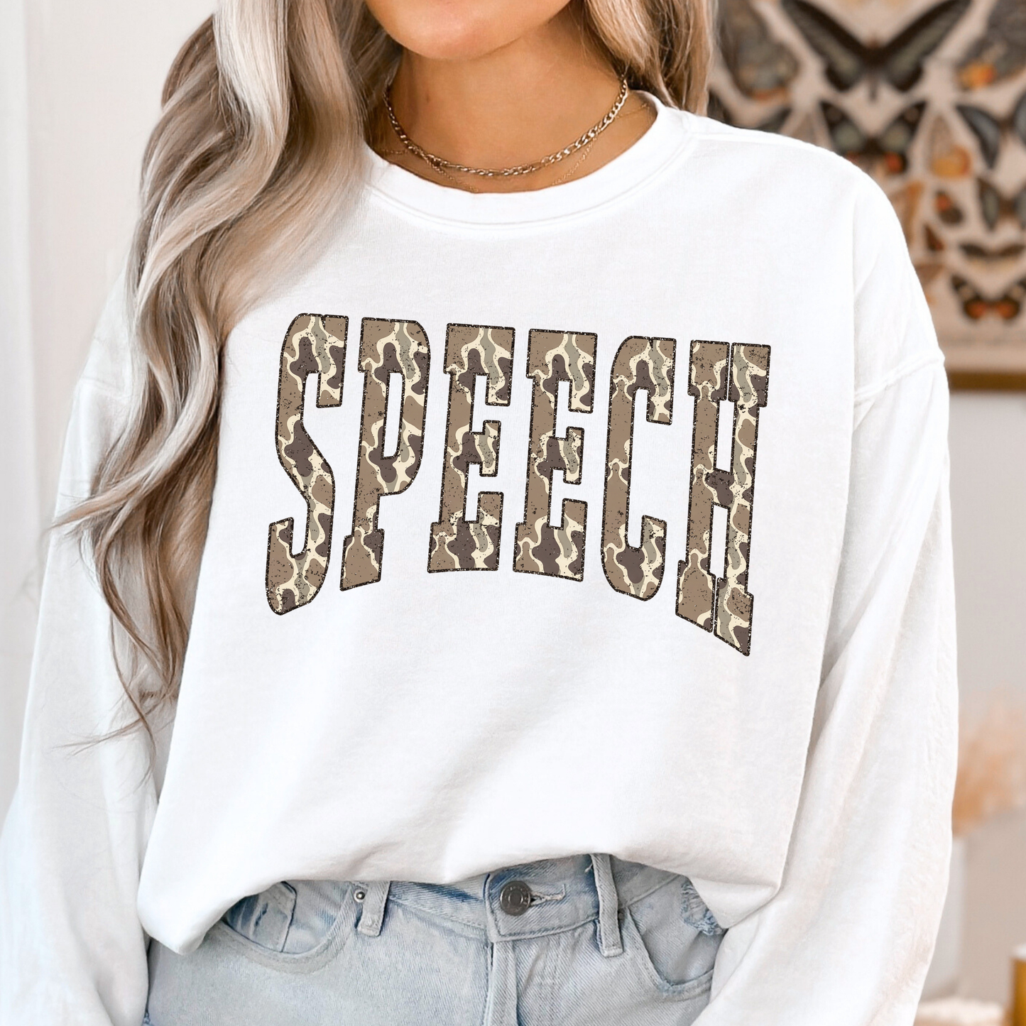Camo Speech (Varsity) Full Color DTF Transfer