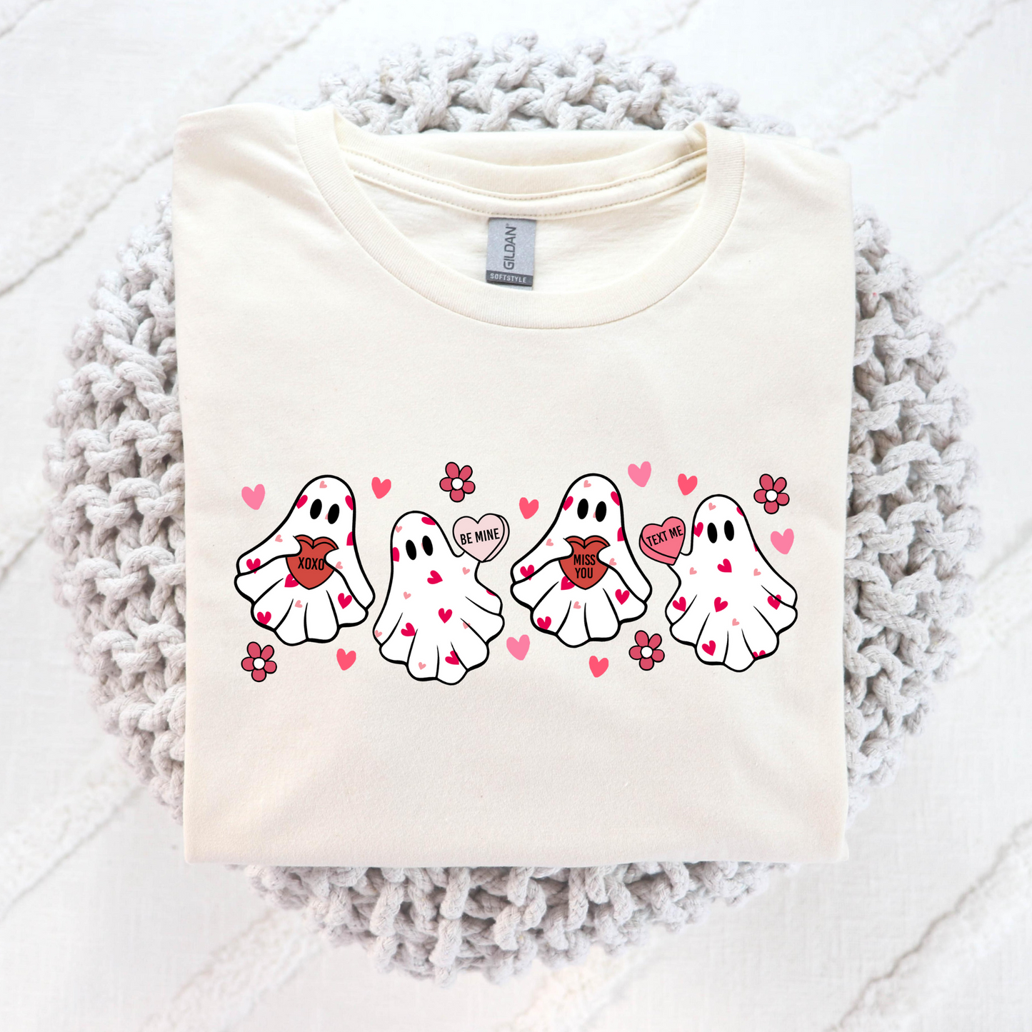 Valentines Ghosts Full Color DTF Transfer