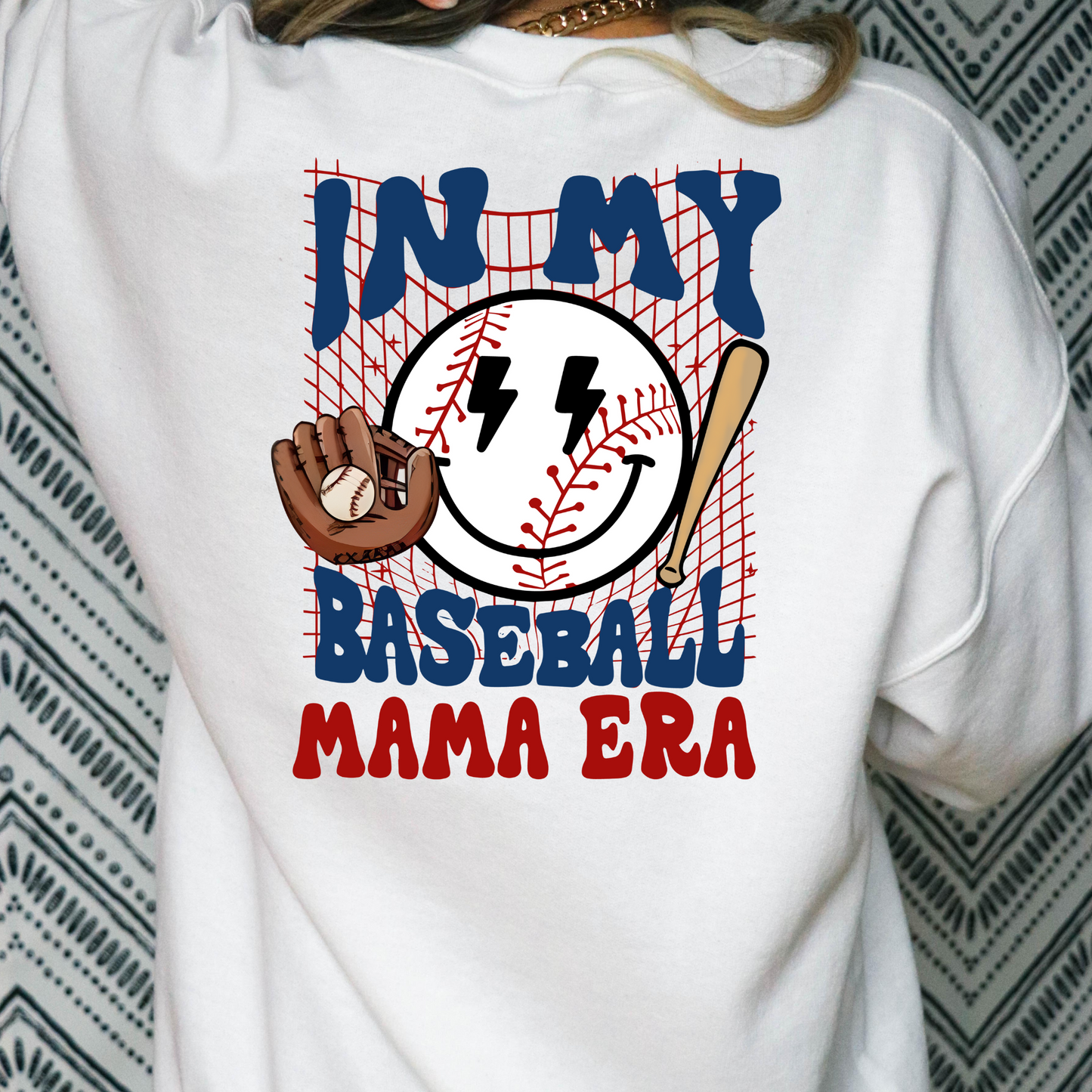 In My Baseball Mama Era Full Color DTF Transfer