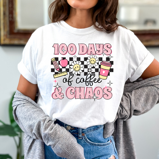 100 Days of Coffee and Chaos Full Color DTF Transfers